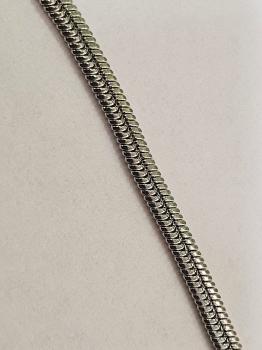 Preview: Akzent Edelstahl Damen Schlangenkette, Länge: 45 cm / Stärke: 2 mm