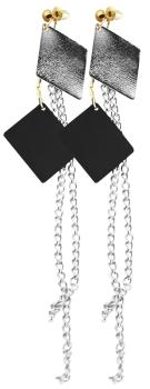 Cham Cham Ohrstecker Bicolor - silber/schwarz