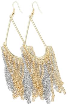 JZ19 Ohranhänger, Bicolor  -gold-silber-