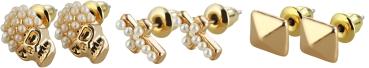 Preview: Cham Cham Ohrstecker, goldfarbig, VE 3 Stück