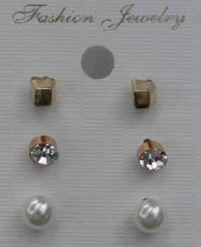 Cham Cham Ohrstecker, goldfarbig, VE 3 Stück, goldfarben