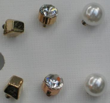Cham Cham Ohrstecker, goldfarbig, VE 3 Stück, goldfarben