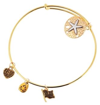 Armreif aus Metall in goldfarbig