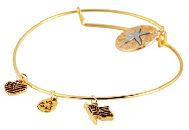 Armreif aus Metall in goldfarbig