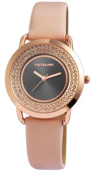 Excellanc Damenuhr mit Band aus Kunstleder