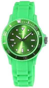 Auriol Unisex Uhr mit Silikonband, Grün