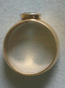 Topas Ring -Swiss Blue- aus 585er Gold, Größe 54, Gewicht: 5,2g