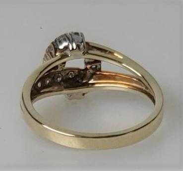 Preview: Eleganter Diamantring aus 585er Gold, Größe 56, Gewicht: 3,2g