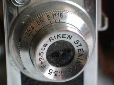 Steku Minikamera Modell III B in Lederhülle, Riken Stekinar 1:3,5 F=2.5 cm