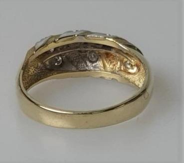 Preview: Diamantring mit 0.14 ct aus 585er Gold, Größe 56, teilmattiert, Gewicht: 4,1g