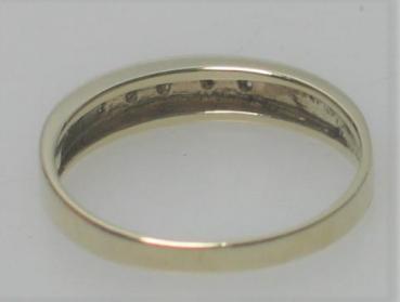Schmucksteinring aus 333er Gold mit Zirkonia, Größe 54, Gewicht: 1,9g