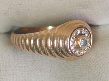Preview: Unisex Diamantring aus 750er Gold, Größe 58, Gewicht: 5,5g