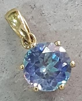 Neuware Mystic Topas Kettenanhänger aus 375er Gold, Gewicht: 1,2g