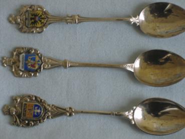 6 Sammellöffel aus 800er Silber, Gewicht : 69,3g