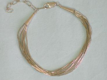 Schmuckset Halskette und Armband aus 925er Sterlingsilber Gesamtgewicht: ca. 14,0 Gramm