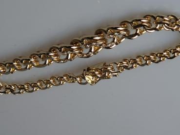 Damenarmband Garibaldi aus 585er Gold mit Zirkonia, Länge 21 cm, Gewicht: 26,2g