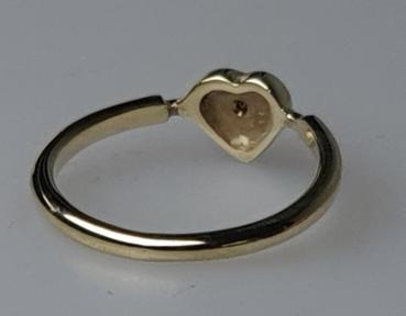 Preview: Diamantring "Herz" aus 585er Gold, 0.02 ct., Größe 54, Gewicht: 2,7g