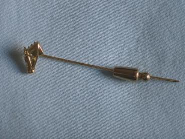 Preview: Anstecknadel "Pferdekopf" aus 750er Gold mit Diamant 0.02 ct. Gewicht: 3,8g