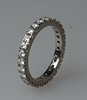 Memory Diamantring aus 750er Weissgold / 0.81 ct., Größe 52, Gewicht: 3,0g