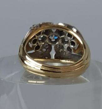 Edler Brillantring mit 33 Diamanten (1.47 ct) aus 750er Gold, Größe 56, Gewicht: 10,8g