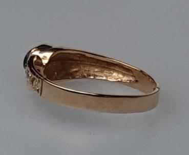 Schmuckring aus 22 kt Gelbgold m. Zirkonia, Größe 53, Gewicht, 2,3g