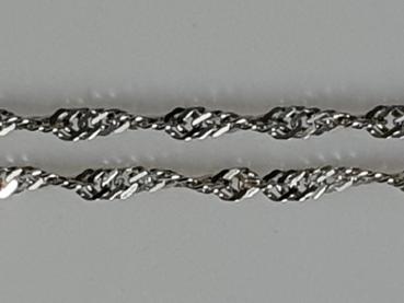 Diamantierte Halskette im Phantasiemuster, 925er Sterlingsilber, Länge 50,3 cm, Gewicht: 9,0g