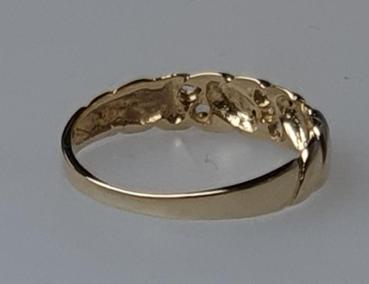 Preview: Ring aus 585er Gelbgold mit Zirkonia, Größe 52, Gewicht: 1,4g