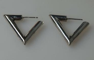Ohrringe "Dreieck" aus 925er Sterlingsilber ohne Verschluß, Gewicht: 3,2g