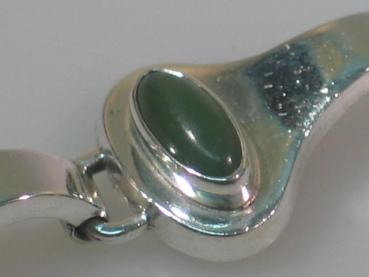 Vintage Armband aus 835er Silber mit Aventurin Schmucksteinen, Länge 18,2 cm, Gewicht: 36,8g