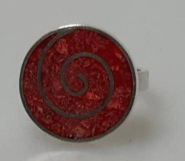 Preview: Ring aus 925er Sterlingsilber mit Schmuckstein, Größe 58, Gewicht: 7,2g