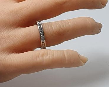 Preview: Ring aus 925er Silber mit Zirkonia, Größe 55 ,Gewicht: 2,4g