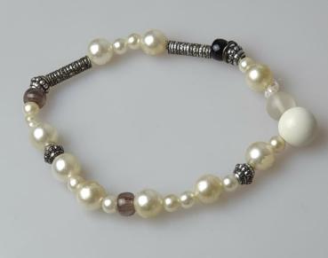 Perlenkettenarmband, Innendurchmesser 7,0 cm, Gewicht: 13,0g