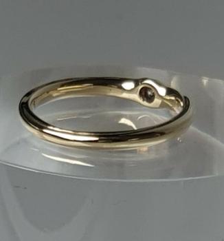 Brillantsolitär mit 0.03 ct aus 585er Gold, Größe 50 Gewicht: 2,2g