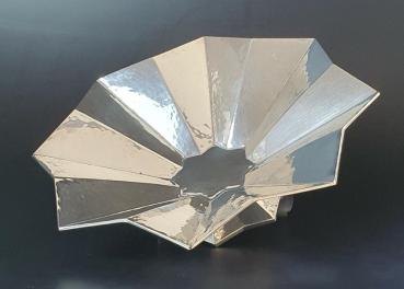 Antik: Sternförmige achteckige Schale aus 830er Silber "Gottlob Kurz" Schwäbisch Gmünd, wohl um 1920