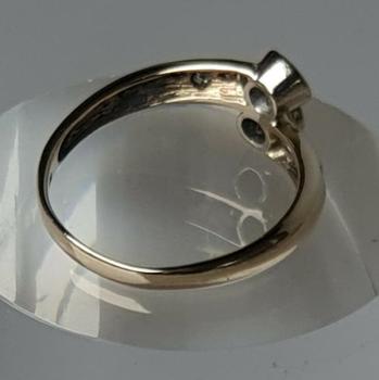 Diamantring mit über 0.52 ct. aus 585er Gelbgold, Größe 66, Gewicht: 4,5g