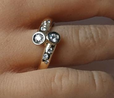 Diamantring mit über 0.52 ct. aus 585er Gelbgold, Größe 66, Gewicht: 4,5g