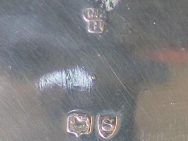 Zuckerdöschen aus 925er Sterlingsilber und Glas Gesamtgewicht: ca. 141,8 Gramm
