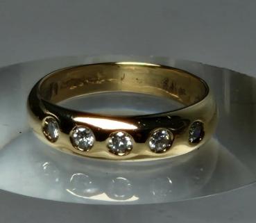 Preview: Diamantring mit 0.25 ct aus 750er Gold, Größe 52, Gewicht: 4,4g