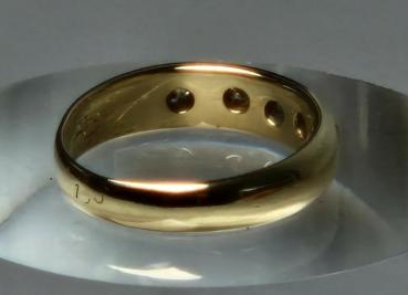 Preview: Diamantring mit 0.25 ct aus 750er Gold, Größe 52, Gewicht: 4,4g