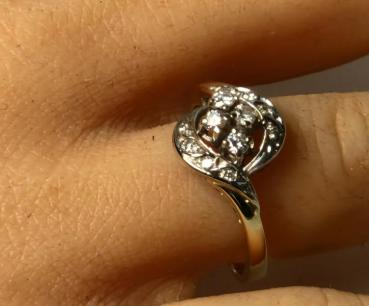 Preview: Diamantring aus 585er Gelbgold mit 0.30 ct., Größe 56, Gewicht: 3,3g