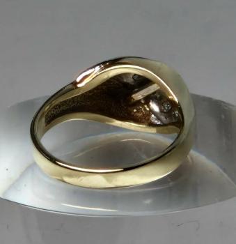 Diamantring aus 585er Gelbgold, Größe 55, Gewicht: 4,1g
