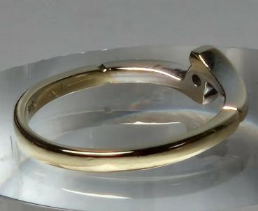 Brillantsolitär mit 0.05 ct. aus 585er Gelbgold, Größe 54, Gewicht: 1,9g