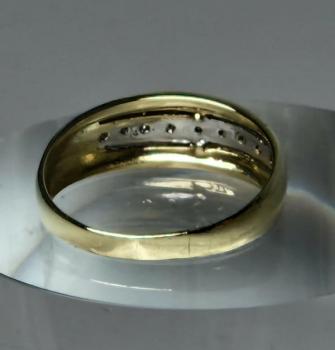 Diamantring aus 585er Gelbgold, Größe 54, Gewicht: 2,3g