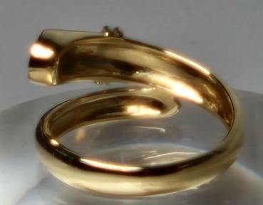 Brillantsolitär aus 750er Gold mit 0.15 ct., Größe 52, Gewicht: 4,6g
