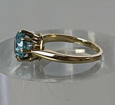 Preview: Swiss Blue Topas Ring mit 2.0 Karat, 585er Gold, Größe 54, Gewicht: 3,5g