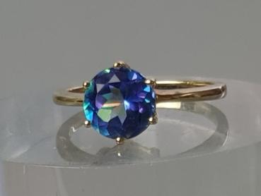 "Mystic Topas" Ring mit 2.0 Karat, 375er Gold, Größe 53, Gewicht: 2,5g