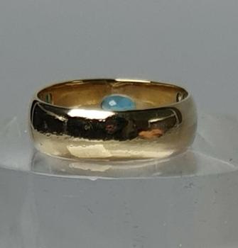 Preview: Topas Ring -Swiss Blue- aus 585er Gold, Größe 54, Gewicht: 5,2g
