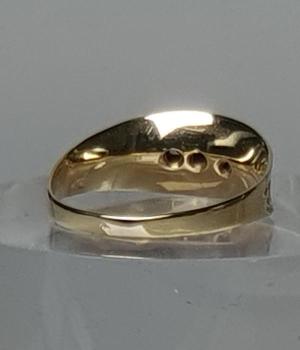 Diamantring mit 0.24 Karat aus 585er Gelbgold, Größe 52, Gewicht: 2,5g
