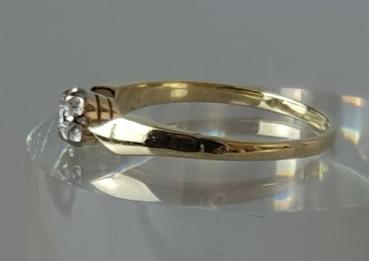 Diamantsolitär aus 585er Gold, Größe 59, Gewicht: 3,1g