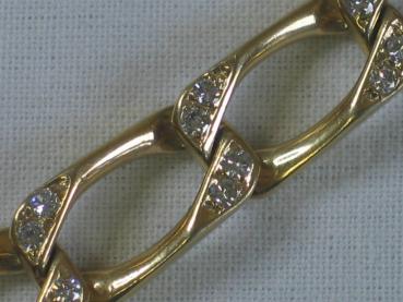 Preview: Diamantarmband 1.14 ct. mit 57 Diamanten, 585er Gelbgold, Länge 18,5 cm, Gewicht: 25,9g